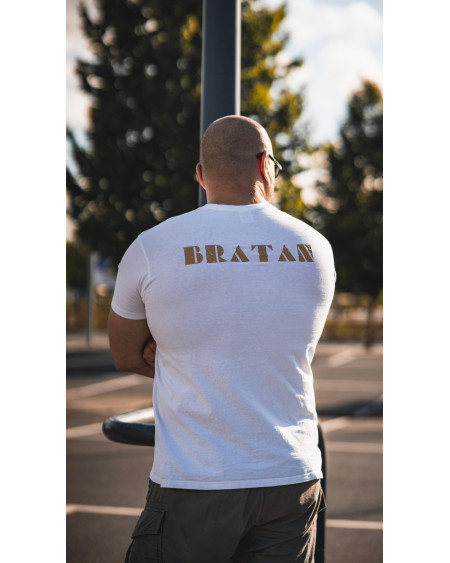 T-Shirt "BRATAN" Horizontal Blanc