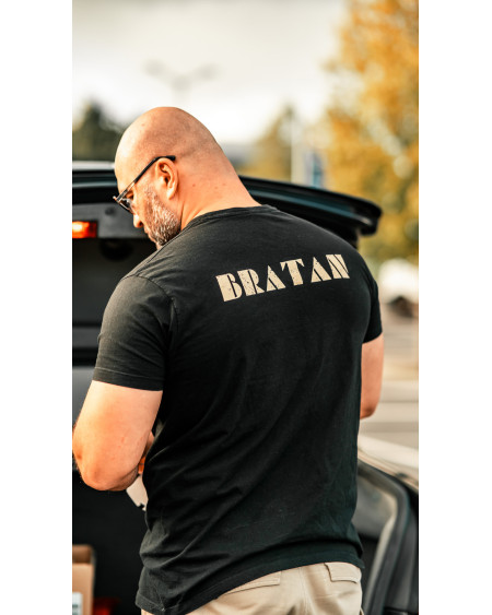 T-Shirt "BRATAN" Horizontal Noir