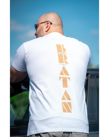 T-Shirt "BRATAN" Vertical Blanc